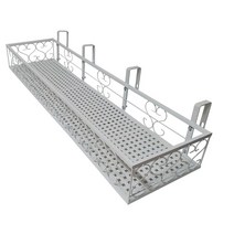 모칸도 베란다 화분걸이대 (직각형 100x25cm 고층용)베란다용 고리, 02.화분걸이대(직각형)100x25_화이트