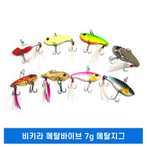 메탈 바이브 7g 루어낚시 지깅 메탈지그 선상미끼 훅, 레드헤드(RedHead)