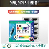 독일산 알티지오메가3 트리플맥스 120캡슐 rTG오메가3 온가족 종합영양제 연질캡슐 오메가3+비타민미네랄, 120켑슐x3박스 6개월분(할인가)