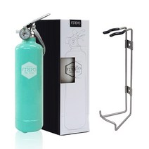 NEW 뉴 피레보 FIREVO 디자인소화기 패키지형+스텐벽부거치대, NEW 스피아민트 패키지+스텐벽부거치대