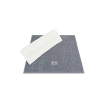욕실 주방 러그 타올 국산 발매트 송월타월 격자 발매트 (다올샵)_789EA, 진회색