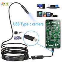 관로 탐지기 배관 내시경 배관 5.5MM 자동차 내시경 480P 배관 비디오 마이크로 USB 검사 스네이크 카메라, [02] 2m, [12] 3pcs type c-
