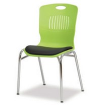 CL-617 클래식에어 고정 팔무 사무용 의자/연두색/좌패드