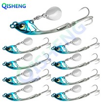 치승 스핀 바이브 9개입/세트 메탈 바이브 농어 삼치 광어 우럭 배스 스피너베이트, LTY-4#, 15g