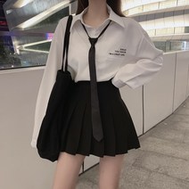 셔츠 긴소매 JK 유니폼 스커트 여성의류 봄가을 교복 디자인