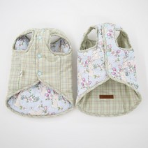 유앤펫 스위티 래빗 리버시블 양면 베스트 중형견 대형견 옷, 민트