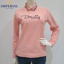 임페리얼 골프웨어 여성 20FW 겨울 최대할인 브리티 BRITTY 로고 포인트 솔리드 카라 밑단 포인트 카라 긴팔 티셔츠 (인디핑크) BCP0A1405 (임페리얼 부천 뉴코