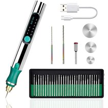 전기 그라인딩 펜 기어 속도 조절 가능한 스톤 네일 폴리싱 머신 금속 레터링 조각 장치, SET 2