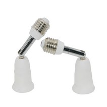 2pcs E27 5.5 inch / 11.5 cm 연장 소켓 접합기 조정 가능한 증량제 탄성 중간 전구 변환기, 01 2pcs