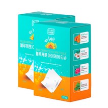 블루캐롯 아이케어 티슈 20매 2박스 (총 40개입) / 닦는 루테인 눈꺼풀세정티슈, 20개입, 2개