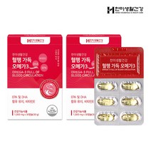 한미생활건강 혈행가득 혈행개선제 영양제 오메가3 1000mg 30캡슐, 30정, 2박스, 30정