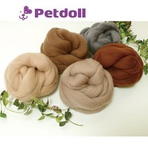 펫돌 프리미엄 메리노 양모 최적 울 70수 10g 니들펠트 공예재료, 711화이트