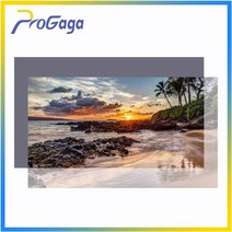 120인치스크린ProGaga고휘도 프로젝터 스크린 60 100 120 인치 169 Espon BenQ XGIMI GA9 프로젝션용 반사, 01 130 인치