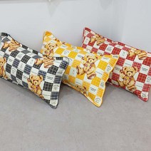 쭈앙 등쿠션 대쿠션커버 헤드쿠션 등받이쿠션 커버 옥스포드 순면 다리쿠션, 메달곰블랙