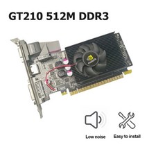 정품 브랜드의 새로운 그래픽 카드 rx580 8gb ddr5 256bit 팬 냉각 컴퓨터 게임 그래픽 카드 데스크탑 컴퓨터 pc 액세서리, GT210 512m