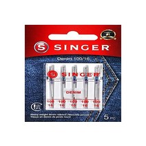 SINGER 데님 기계 바늘 사이즈 100/16 3개 16 3/패키지 2108 3577183233, Set of 5 100/16