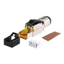 산업용 Cat6A Cat7 Cat8 툴리스 필드 종단 플러그 차폐 RJ45 빠른 설치 커넥터 크림핑 도구 필요 없음, Cat6A (metal boot)_2 pcs