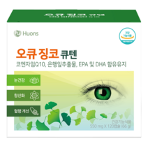 휴온스 오큐징코큐텐 - 알티지오메가3 은행잎추출물 코큐텐 복합 눈건강 혈행개선 120개입 1박스