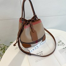 루리89 방이언니 명품미니백 소가죽 콤비 체크 여성가방 복조리 백 조리개