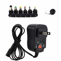 Ciglow 전원 어댑터 12V 범용 AC DC 6 플러그 조절 가능한 전압 공급 장치 12W 1.2A 출력 100-240V) Ciglowsgremqb7kt-01, 12W-1.2A