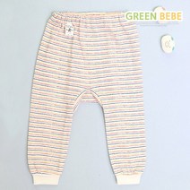 그린베베 국내생산 영유아용 레인보우 양면 실내바지