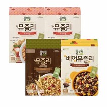 풀무원 뮤즐리 Best 3종 세트 (총4개) 식사대용 영양간식 한끼식사 건강한시리얼 통곡물 아침식사, 24개