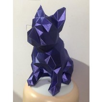 나무 조각품 정원 조각품 브론즈 조각품 2022 뜨거운 3d 인쇄 예술 공예 조각 사용자 정의 10cm 불독 홈 장식 액세서리 추상 조각, 자주색, 18