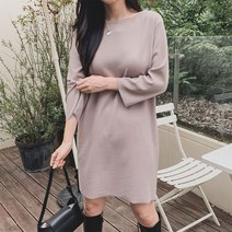 데일리 7부 미니 원피스 봄 가을 미니 원피스 베이지 브라운 먹색 블랙