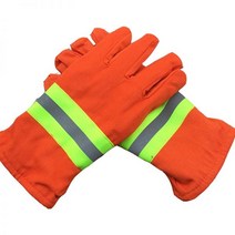 소방 장갑 높은 가시성 내열성 소방관 구조 안전 작업 작업자를위한 오렌지 무료 크기, 한개옵션0