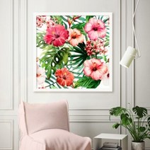 수재샵 보석십자수 히비스커스보태니컬(라운드2.8mm) 3D 60X60cm - 라인스톤큐빅(라운드)