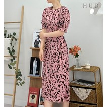 휴드 러블 레오파드 핑크 원피스