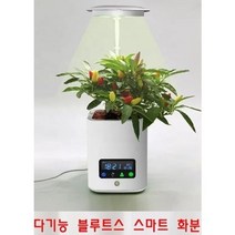 다기능 스마트 화분 자동급수 가습기 수경재배 블루투스스피커 LED스탠드 실내 인테리어소품, 스마트화분화이트, 1개