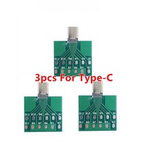 아이폰 호환 안드로이드 타입-C 스마트폰 수리용 마이크로 USB PCB 테스트 보드 충전 도크 플렉스 테스터 3 개입, [01] 3pcs for Type-C
