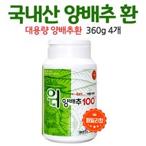 국산 양배추환 대용량 빅 사이즈 위 양배추 100, 4병, 360g