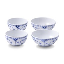 로얄코펜하겐 블루 하프 레이스 한식기 밥그릇 국그릇 2인조