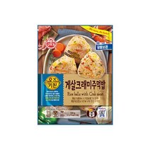 우리집 오즈키친 게살크래미주먹밥 500G(냉동) 간편식 아침대용 캠핑 자취생 간단식사 맛있는한끼 오뚜기 홈캉스 식재료, 3개, 500g