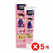 2080 키즈 어린이 아동 3세 5세 치약 딸기향 X5, 본상품