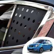 어른킹 뉴모닝 C필러 윈도우 스포츠 플레이트 데칼 스티커 자동차 타공 랩핑 시트지, 뉴모닝-유광블랙(C필러/노멀타입)