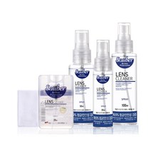 [자우버] 렌즈클리너 스프레이 50ml 2개 극세사천 포함 액정클리너 안경닦이 휴대폰, 1개