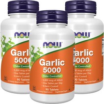 나우푸드 갈릭 5000 타블렛, 90개입, 3개