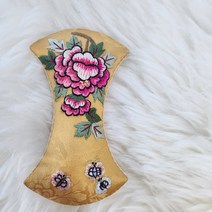 은상사 손자수 꽃 나비 목단실패, 진노랑목단