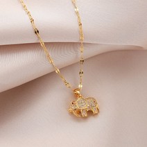 18k 골드 호화구재 아기 티타늄 목걸이녀
