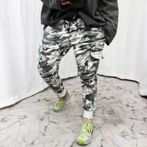 남자 카고 조거 팬츠 밀리터리 밴딩 바지 3컬러