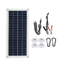 태양광 충전기 패널 100w 태양 전지 패널 키트 12v 태양 전지 패널 배터리 충전기 컨트롤러 dual usb solar plate 30a solar cell for boat, 패널 세트