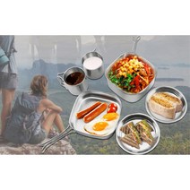 백패킹 커플캠핑 2인용 스텐 코펠세트 캠핑장 경량
