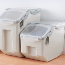 미니 쌀통 10kg 15kg 쌀보관함 잡곡보관통, 그레이15kg