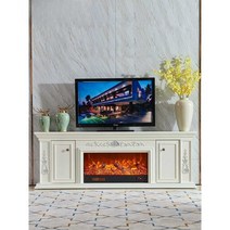 전기벽난로 대형 불멍 로망 고급형 LED난로 불멍, 유형 A 2.0m 아이보리 화이트+ 장식용 불