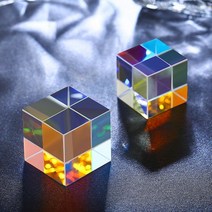 3차원측정기 3차원 육각형 컬러 프리즘 10x10x10MM Xcube 1 개 선물 광학 있는 과학 물리학 실험 장, 한개옵션0