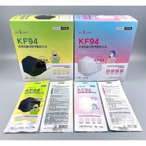 베니슈 마이원카트 프레쉬 황사 방역용 마스크 KF94 대형 50매 100매 화이트 블랙 3D 입체형 개별포장, 대형화이트100매