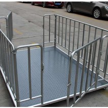 동물저울 가축 축사 우형기 체중 전자 플랫폼 톤백, 1.5x2.5m+ 펜스 업그레이드 리튬 배터리